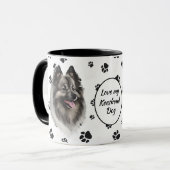 Liebe My Keeshond Dog Pawprint Tasse (Vorderseite Links)