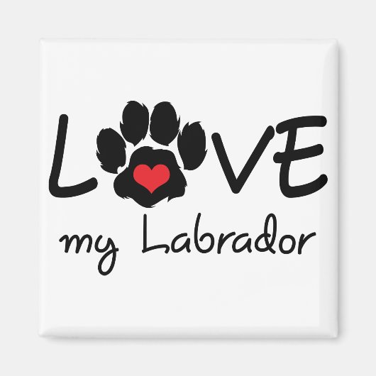 Liebe My Labrador Magnet (Vorne)