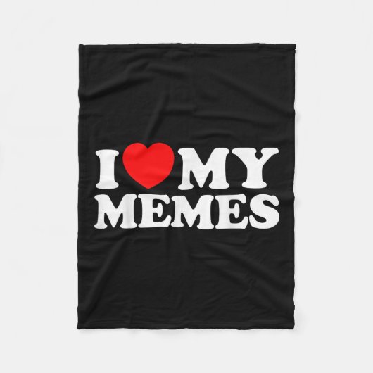 Liebe My Memes Funny Meme Creator Internet Online Fleecedecke (Vorderseite)