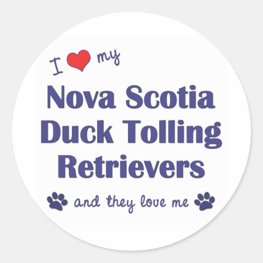 Liebe My Nova Scotia Duck Tolling Retrievers (Sie) Runder Aufkleber (Vorderseite)