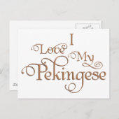 Liebe My Pekingese Postkarte (Vorne/Hinten)