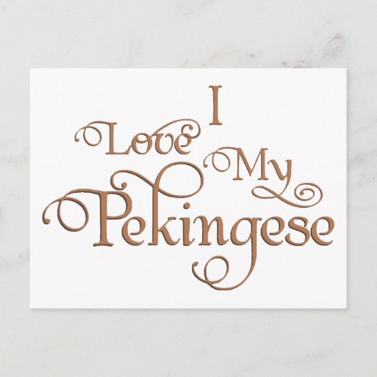 Liebe My Pekingese Postkarte (Vorderseite)