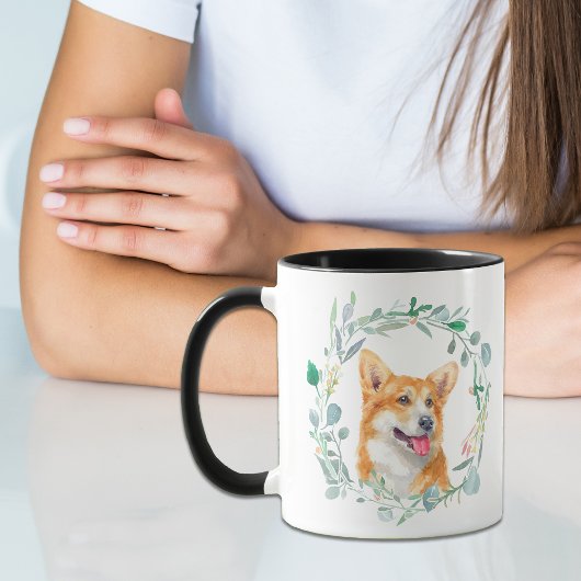 Liebe My Pembroke Corgi Wreath Tasse