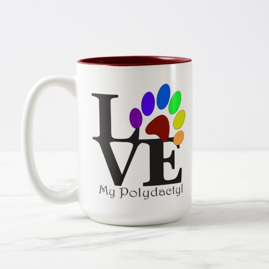 LIEBE My Polydactyl 15 oz Tasse (Links)
