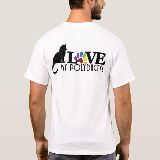 LIEBE My Polydactyl (Back print) T-Shirt (Rückseite)