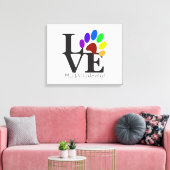 LIEBE My Polydactyl Cat Art Leinwanddruck (Insitu (Wohnzimmer))