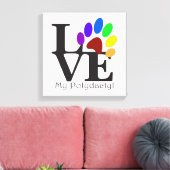 LIEBE My Polydactyl Cat Art Leinwanddruck (Insitu (Wohnzimmer))
