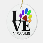 LIEBE My Polydactyl Keramik Ornament (Links)