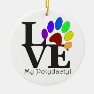 LIEBE My Polydactyl Keramik Ornament