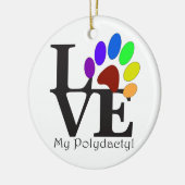 LIEBE My Polydactyl Keramik Ornament (Links)