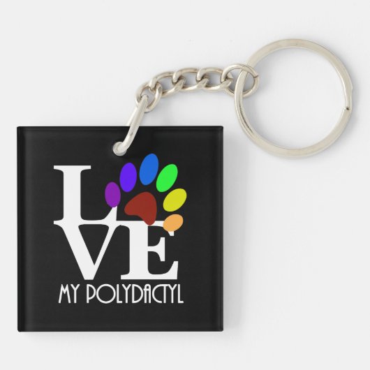 LIEBE My Polydactyl Schlüsselanhänger (Rückseite)