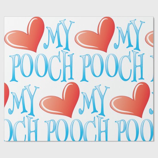 Liebe My Pooch Geschenkpapier (Flach)