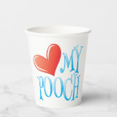 Liebe My Pooch Pappbecher (Vorderseite)