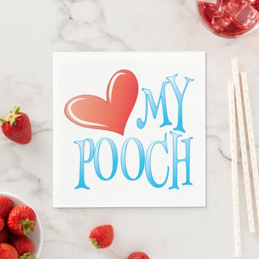 Liebe My Pooch Serviette (Beispiel)