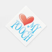 Liebe My Pooch Serviette (Ecke)