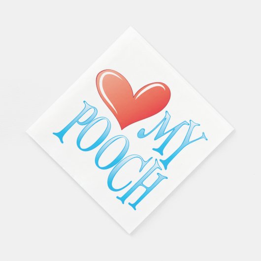 Liebe My Pooch Serviette (Ecke)