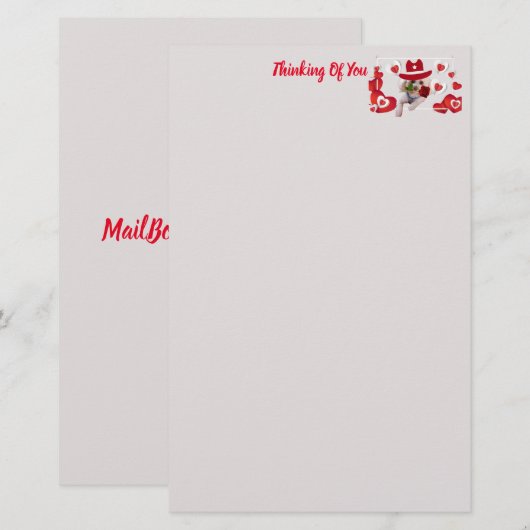 Liebe My Poodle Briefpapier (Vorne/Hinten)