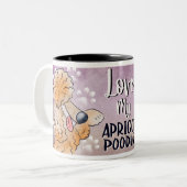 Liebe My Red Poodle Cartoon 11oz Zweifarbige Tasse (Vorderseite Links)