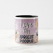 Liebe My Red Poodle Cartoon 11oz Zweifarbige Tasse (Mittel)