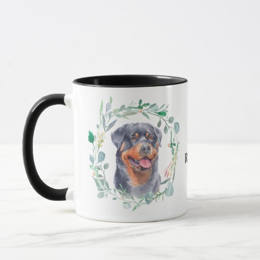 Liebe My Rottie Wreath Kaffee Tasse (Links)