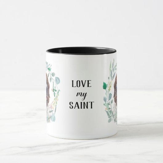 Liebe My Saint Bernard Wreath Kaffee Tasse (Zentrum)