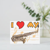 Liebe My Sax Postkarte (Stehend Vorderseite)