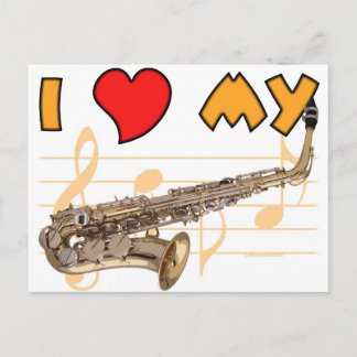 Liebe My Sax Postkarte