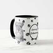 Liebe My Schnauzer Dog Pawprint Tasse (Vorderseite Links)