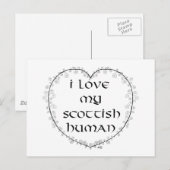 Liebe My Scottish Human Postkarte (Vorne/Hinten)