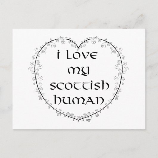 Liebe My Scottish Human Postkarte (Vorderseite)