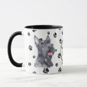 Liebe My Scottish Terrier Dog Pawprint Tasse (Links)