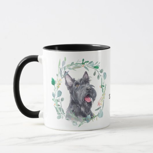 Liebe My Scottish Terrier Wreath Coffee Tasse (Links)