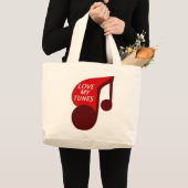 LIEBE MY TUNES JUMBO STOFFBEUTEL (Vorderseite (Produkt))