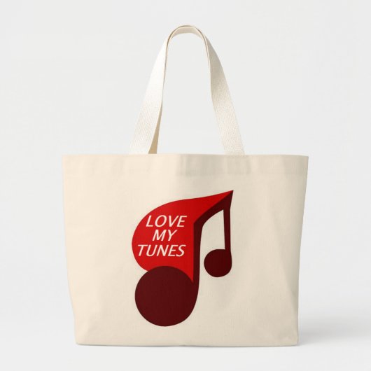 LIEBE MY TUNES JUMBO STOFFBEUTEL (Vorne)