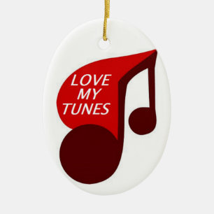 LIEBE MY TUNES KERAMIK ORNAMENT