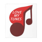 LIEBE MY TUNES NOTIZBLOCK (Vorderseite)