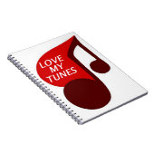 LIEBE MY TUNES NOTIZBLOCK (Rechte Seite)