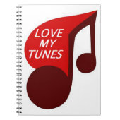 LIEBE MY TUNES NOTIZBLOCK (Vorderseite)