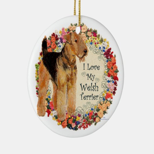 Liebe My Welsh Terrier Keramikornament (Rechts)