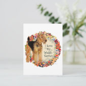 Liebe My Welsh Terrier Postkarte (Stehend Vorderseite)