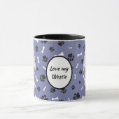 Liebe My Westie Dog Pawprint Tasse (Zentrum)