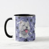 Liebe My Westie Dog Pawprint Tasse (Links)