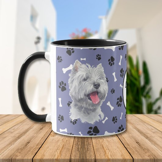 Liebe My Westie Dog Pawprint Tasse