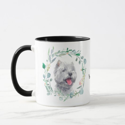 Liebe My Westie Wreath Coffee Tasse (Links)