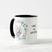 Liebe My Westie Wreath Coffee Tasse (Vorderseite Links)