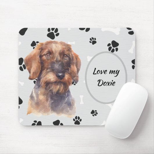 Liebe My Wire Dackel Hund Pawprint Mousepad (Mit Mouse)