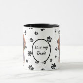 Liebe My Wire Dackel Hund Pawprint Tasse (Zentrum)