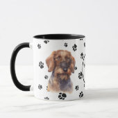 Liebe My Wire Dackel Hund Pawprint Tasse (Links)