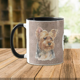 Liebe My Yorkie Dog Pawprint Tasse