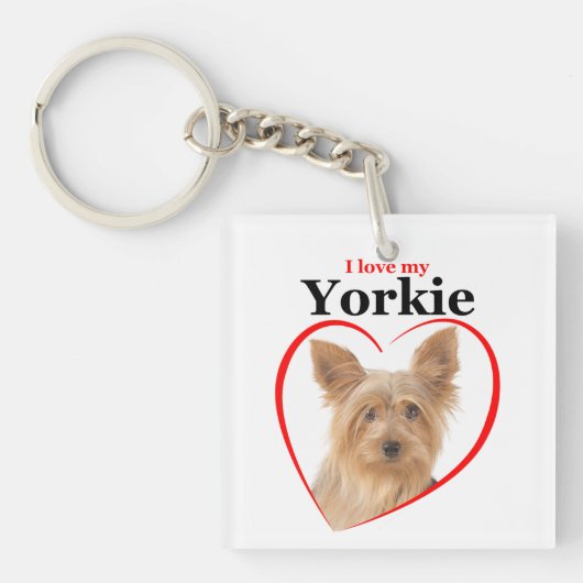 Liebe My Yorkie Schlüsselanhänger (Vorderseite)